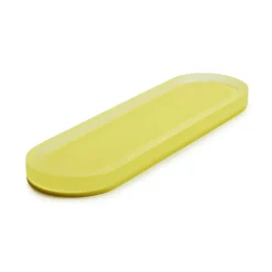Présentoir à pâtisserie ovale jaune résine Nacryl® 17 cm Mealplak - REVOL
