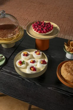 REVOL Présentoir à pâtisserie porcelaine culinaire cannelle Ø 23 cm 10 cm Caractère Hot