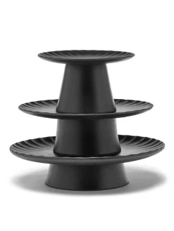 Présentoir à pâtisserie rond noir grès émaillé Ø 21 cm Inku - SERAX Sale