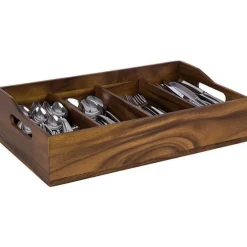 APS Range couverts acacia brun foncé 51x28x13 cm Best