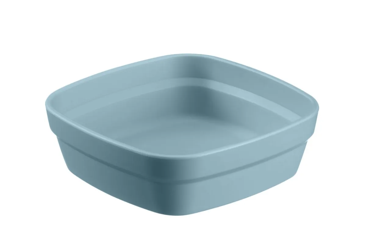 Ravier carré bleu ocean fibre végétale 11 cm Liliroc - SAINT ROMAIN Discount