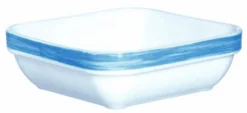 Ravier carré bleu verre opal 11 cm Brush - ARCOROC