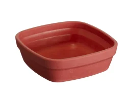 Ravier carré carré rouge fibre végétale 11 cm Lilitouch - SAINT ROMAIN Hot