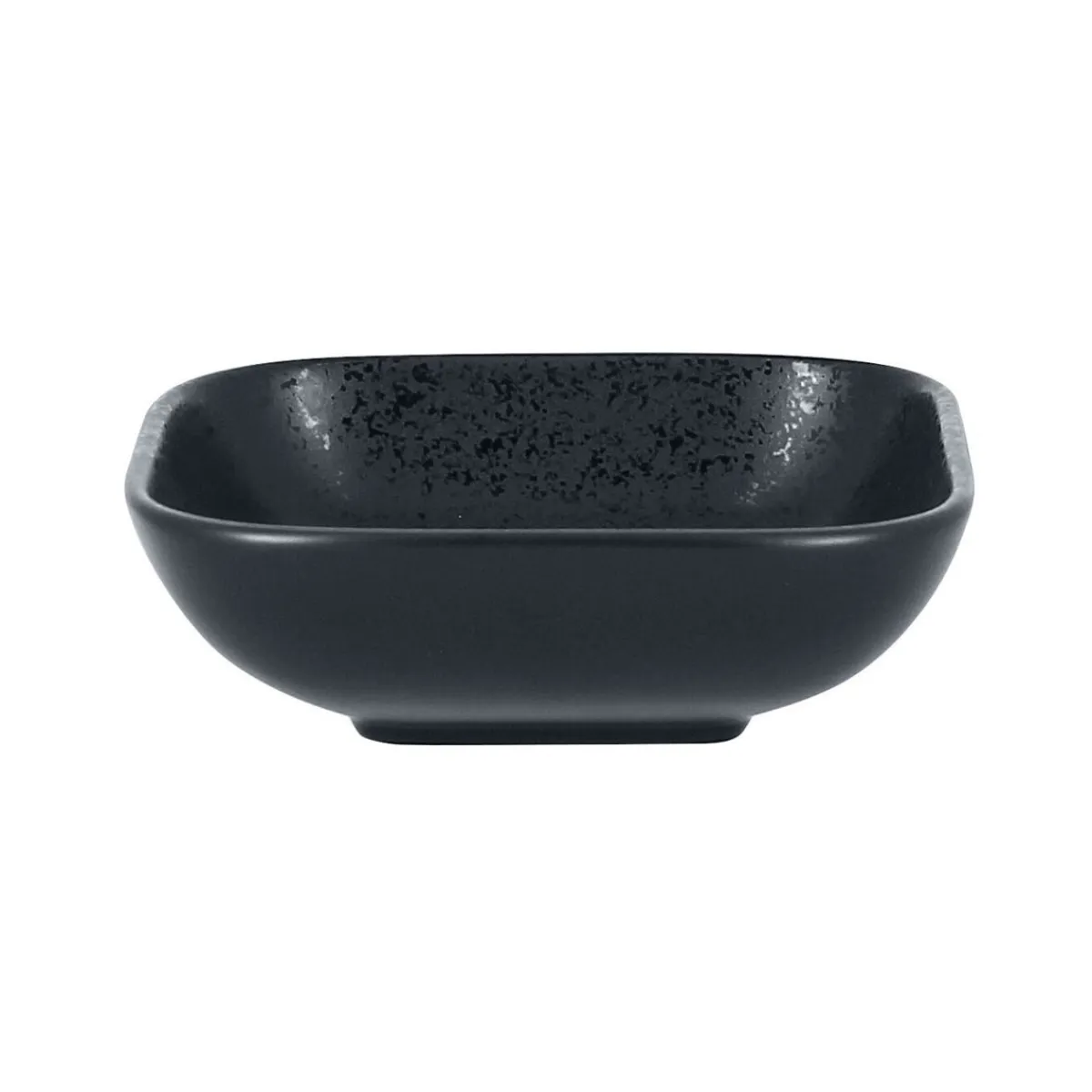 Ravier carré noir porcelaine vitrifiée 11 cm Karbon - RAK Hot