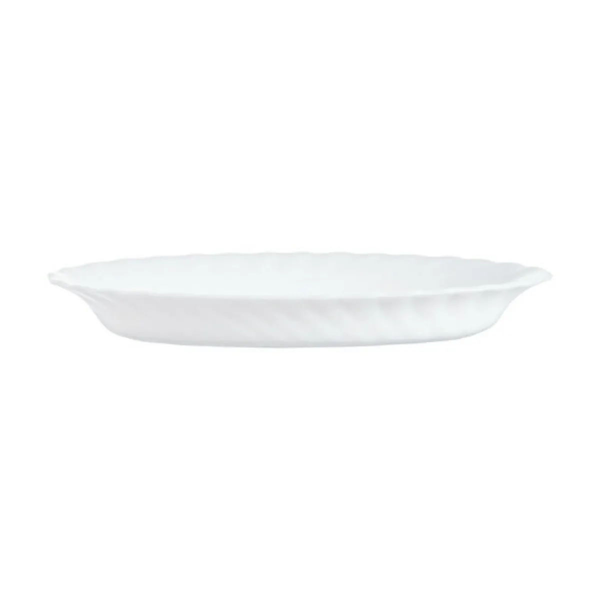 ARCOROC Ravier ovale blanc verre opal 22 cm Trianon Discount