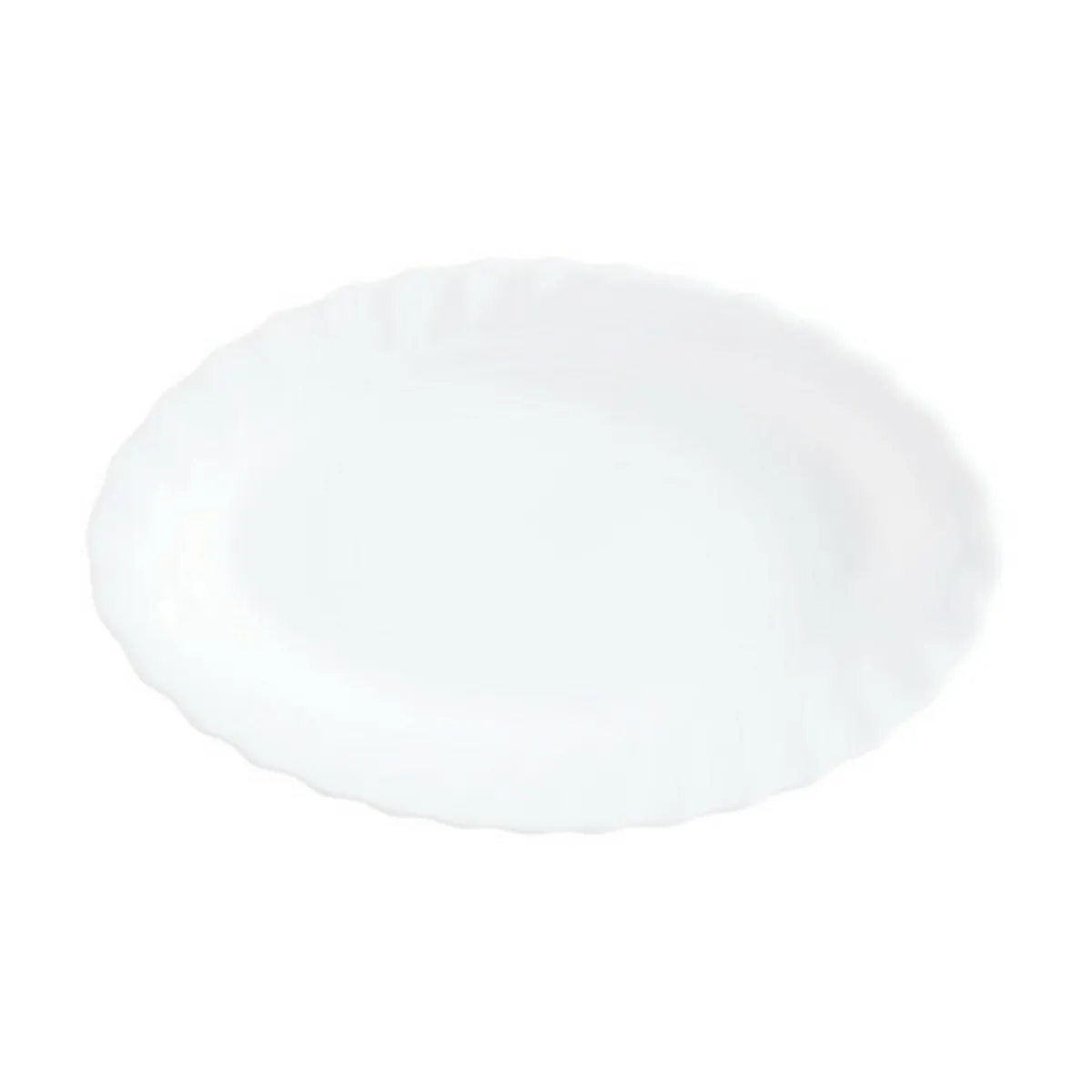 ARCOROC Ravier ovale blanc verre opal 22 cm Trianon Discount