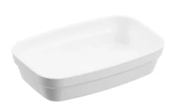 SAINT ROMAIN Ravier rectangulaire blanc fibre végétale 14 cm Liliroc