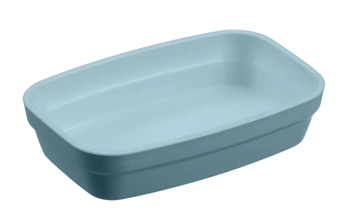 SAINT ROMAIN Ravier rectangulaire bleu ocean fibre végétale 14 cm Liliroc Sale