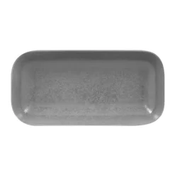 Ravier rectangulaire gris porcelaine vitrifiée 22 cm Shale - RAK Clearance