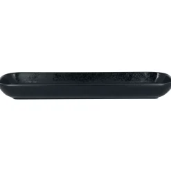 Ravier rectangulaire noir porcelaine vitrifiée 33 cm Karbon - RAK Clearance