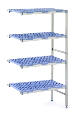 Rayonnage additionnel aluminium anodisé 95,1 cm x 175 cm 150 kg 4 étagères - TOURNUS Discount