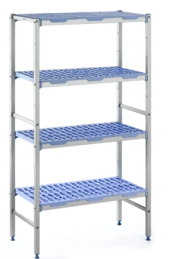 Rayonnage aluminium anodisé 119,2 cm x 175 cm 150 kg 4 étagères - TOURNUS Best