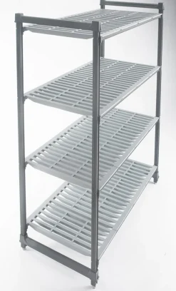 CAMBRO Rayonnage plastique 153 cm x 183 cm 800 kg 4 étagères Basics Plus