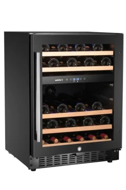 Refroidisseur vin 2 zones 44 bout. froid positif 46 bouteille(s) 5 niveaux - HENDI Outlet