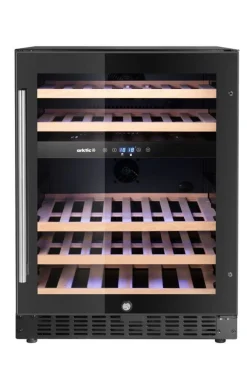 Refroidisseur vin 2 zones 44 bout. froid positif 46 bouteille(s) 5 niveaux - HENDI Outlet