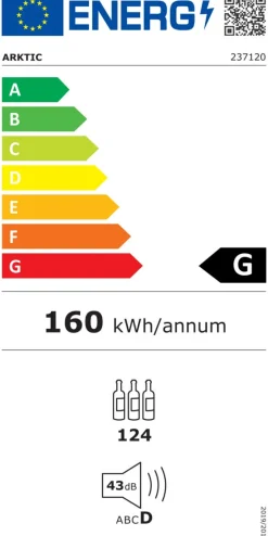 HENDI Refroidisseur vin 2 zones 92 bout. froid positif 124 bouteille(s) 12 niveaux Discount