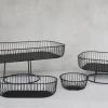 PRO.MUNDI Rehausse acier noir Ø 24,2 cm 8 cm Naro