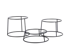 PRO.MUNDI Rehausse acier noir Ø 24,2 cm 8 cm Naro