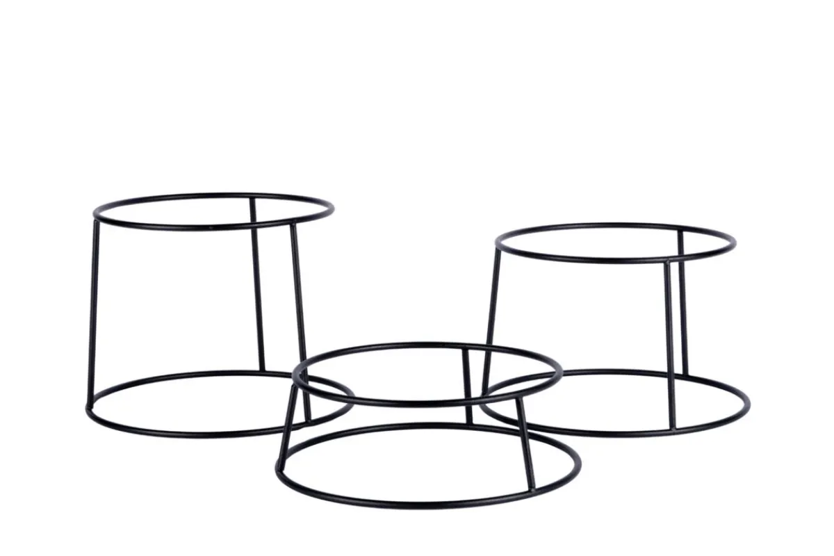 PRO.MUNDI Rehausse acier noir Ø 24,2 cm 8 cm Naro