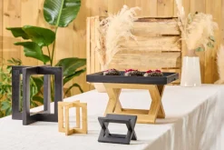PRO.MUNDI Rehausse bambou noir 15x15x20 cm Oxstal (12 pièces) Clearance