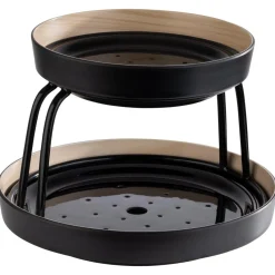 APS Rehausse métal noir Ø 30,5 cm 16 cm Frida Clearance