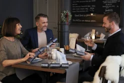 Rouleau tête à tête gris non tissé 0,4x24 m Evolin - DUNI Hot