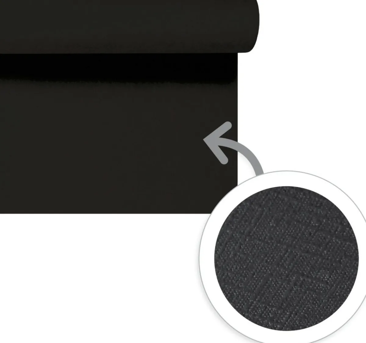 Rouleau tête à tête noir non tissé 0,4x24 m Evolin - DUNI Best