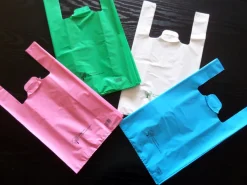 Aucune Sac bretelle plastique blanc 26x45 cm 50 microns (500 pièces) Sale