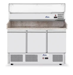 HENDI Saladette pizza 380l + vitrine 40l 380 L 3 étagères