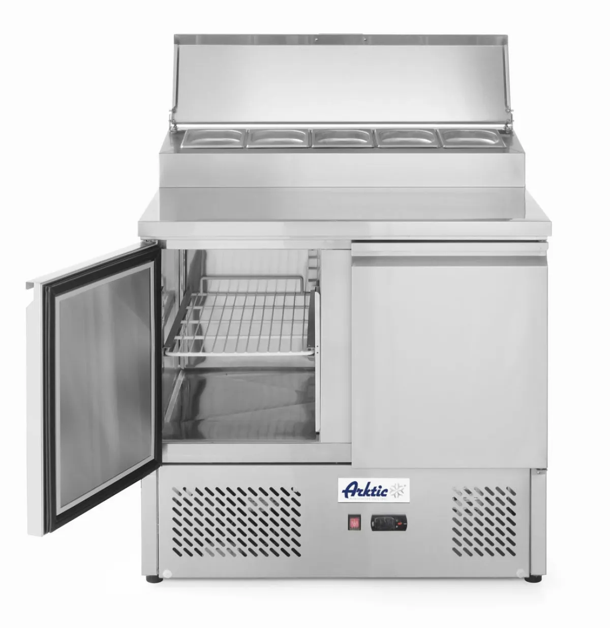 HENDI Saladette 2p 300l vitrine surelevee froid positif 300 L 2 compartiments Outlet