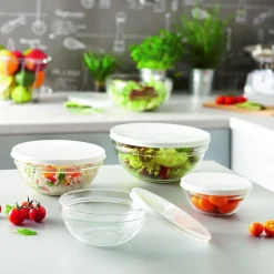 LUMINARC Saladier avec couvercle rond transparent verre trempé Ø 20 cm Caps Hot