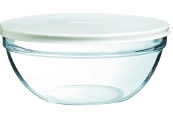 LUMINARC Saladier avec couvercle rond transparent verre trempé Ø 23 cm Caps New
