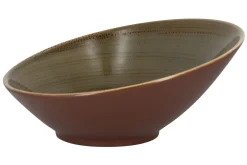 Saladier brun porcelaine vitrifiée Ø 29 cm Twirl - RAK Sale
