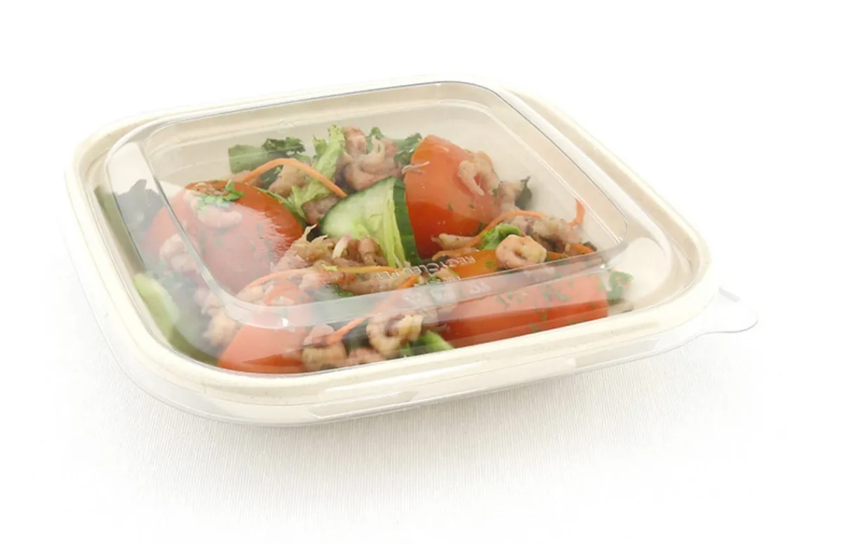 Aucune Saladier carré beige 17x17x3,7 cm 50 cl Be Pulp (50 pièces) Hot