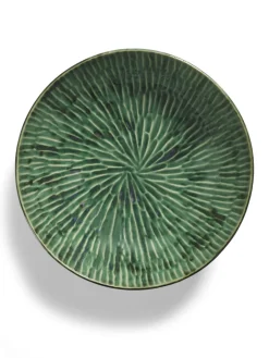 Saladier empilable rond vert grès émaillé 30 cm Ø 30 cm Verde Lanza - SERAX New