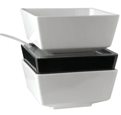 Saladier mélamine noir 25,5x25,5x12 cm 4 L Float - APS New