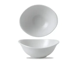 Saladier ovale blanc porcelaine vitrifiée 17,4 cm White - DUDSON Sale