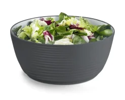 Saladier rond gris mélamine Ø 23 cm Wave - PLATEX Sale