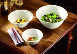 Saladier rond ivoire porcelaine vitrifiée Banquet - RAK Discount