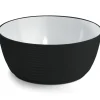 Saladier rond noir mélamine Ø 23 cm Wave - PLATEX Outlet