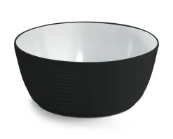 Saladier rond noir mélamine Ø 23 cm Wave - PLATEX Outlet