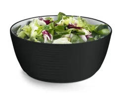 Saladier rond noir mélamine Ø 23 cm Wave - PLATEX Outlet