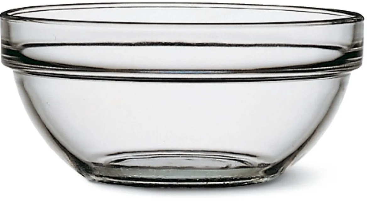 Saladier rond transparent verre trempé Ø 23 cm Empilable - ARCOROC Hot