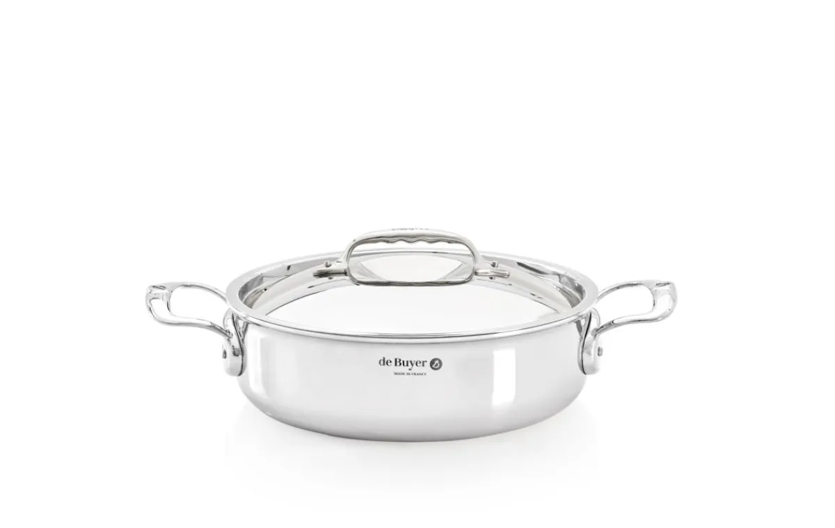 DE BUYER Sautoir inox Sans revêtement Avec couvercle Ø 28 cm 10 cm 4,9 L Affinity Best