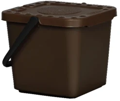 PROBBAX Seau à compost plastique 7 L marron Outlet
