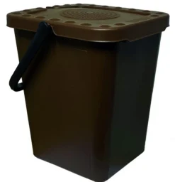 Seau à compost plastique 10 L marron - PROBBAX Outlet