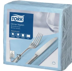 TORK Serviette bleu ouate de cellulose 39x39 cm (150 pièces) Hot