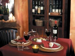 DUNI Serviette bordeaux non tissé 40x40 cm Bio soft (60 pièces)
