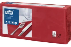 Serviette bordeaux ouate de cellulose 33x33 cm (200 pièces) - TORK Discount