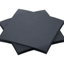 DUNI Serviette noir non tissé 20x20 cm Airlaid (180 pièces) New